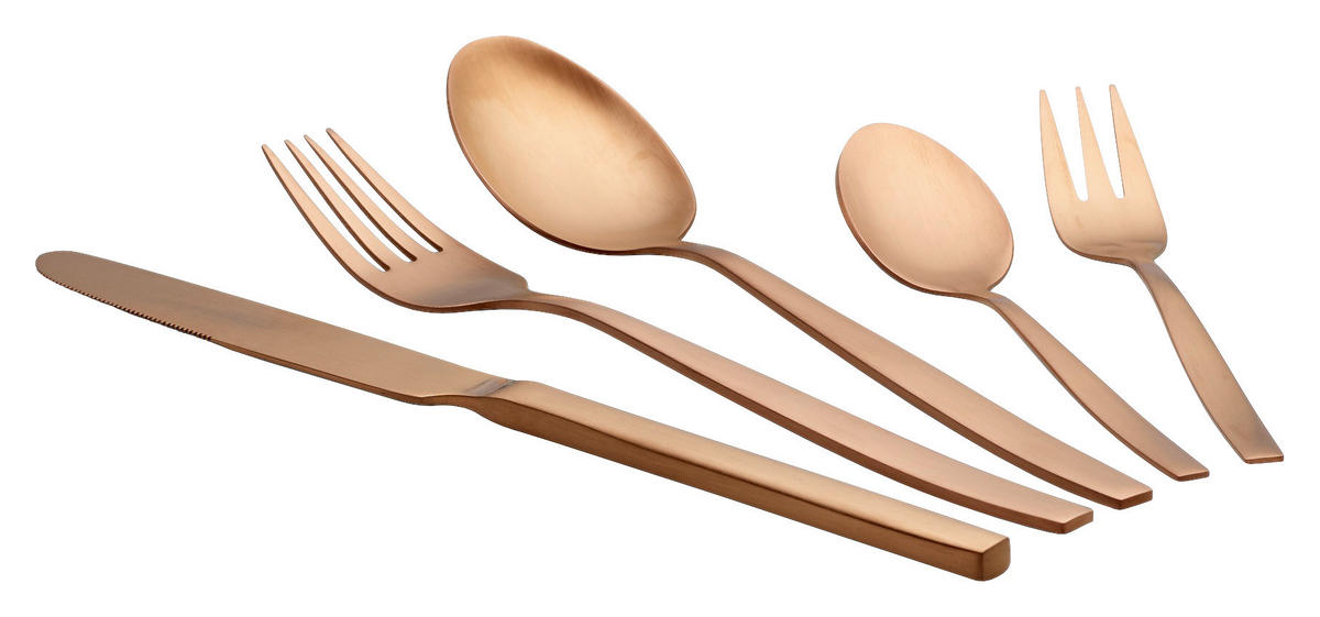 SADA PŘÍBORŮ nerezová ocel, 30dílné - bronzová, Design, kov - Echtwerk
