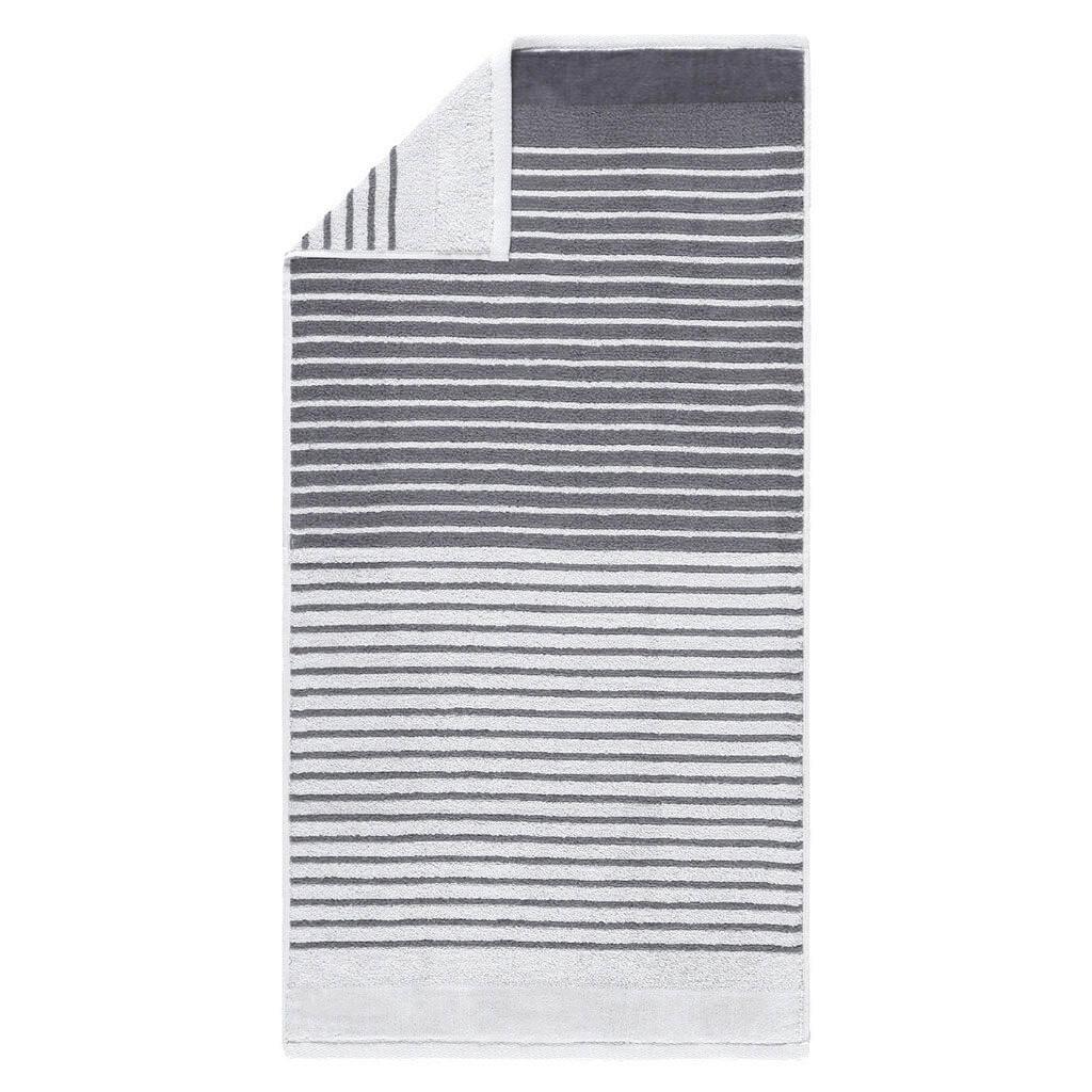 HANDTUCH MARIS Schwarz, Hellgrau  - Hellgrau/Schwarz, Basics, Textil (50/100cm) - Egeria