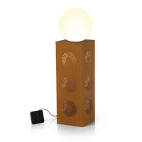 Dekosäule mit LED Beleuchtung - Rostfarben, LIFESTYLE, Metall (23/23/84cm)