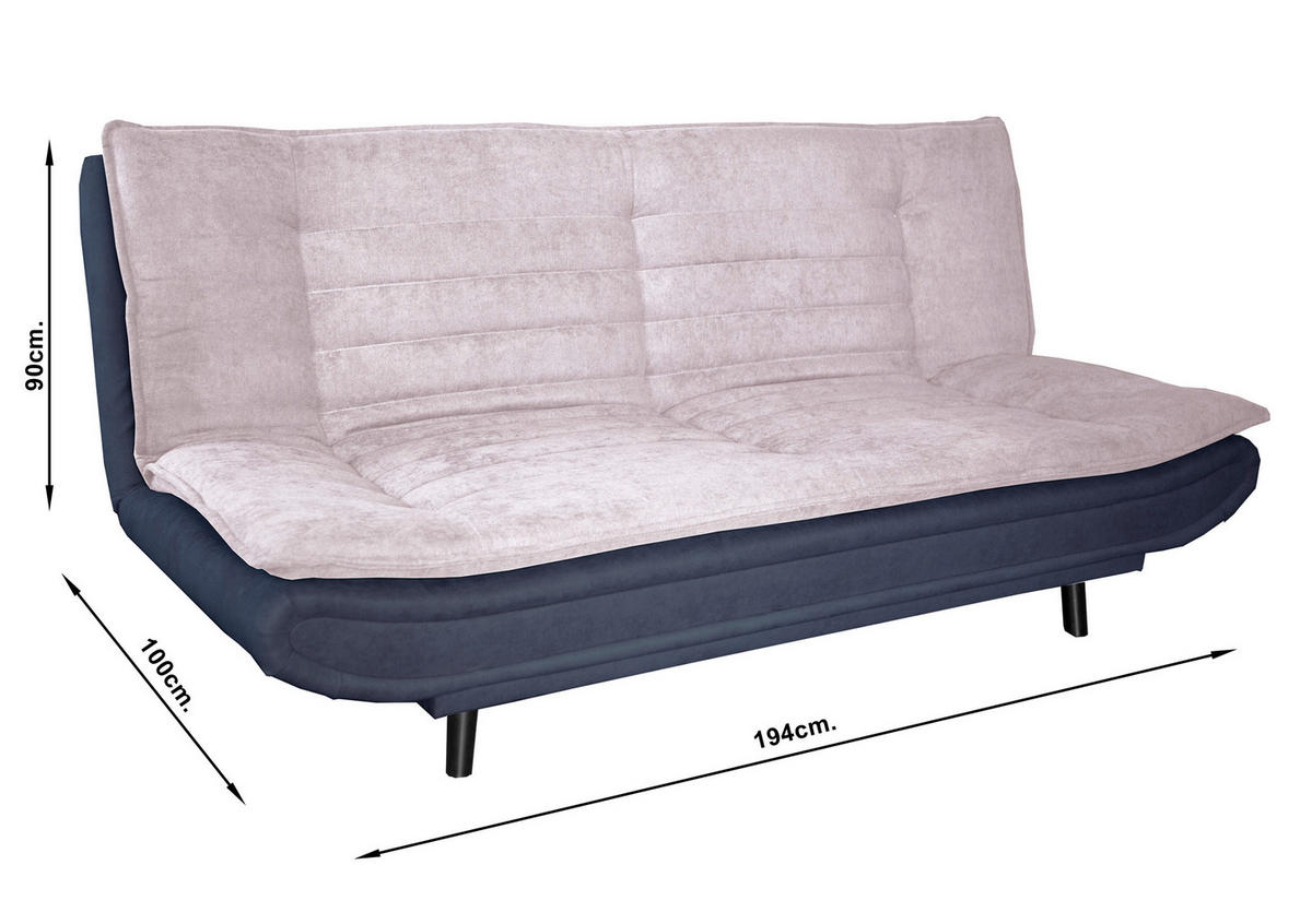 SCHLAFSOFA Mikrofaser, gesteppt Rosa, Anthrazit  - Anthrazit/Schwarz, MODERN, Holz/Textil (194/90/100cm) - P & B