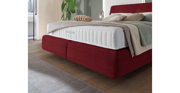 BOXSPRINGBETT 200/200 cm  in Rot  - Rot/Schwarz, Design, Kunststoff/Textil (200/200cm) - Johann Jakob