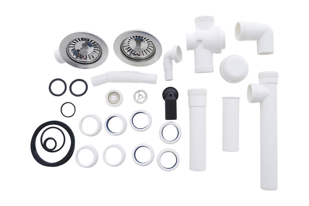 SPÜLE 1712DENVER100X50W  - Weiß, Trend, Glas/Kunststoff (100/20/50cm) - Respekta