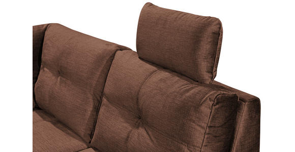 WOHNLANDSCHAFT in Mikrovelours Kupferfarben - Schwarz/Kupferfarben, KONVENTIONELL, Kunststoff/Textil (127/334/217cm) - Carryhome