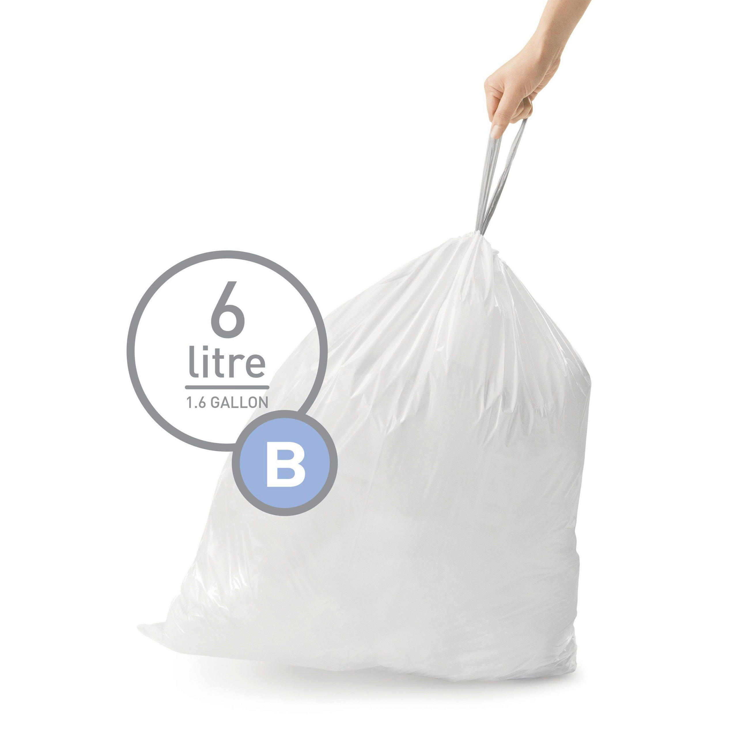 PYTEL NA ODPADKY  6 l - bílá, Konvenční, plast (6l) - Simplehuman