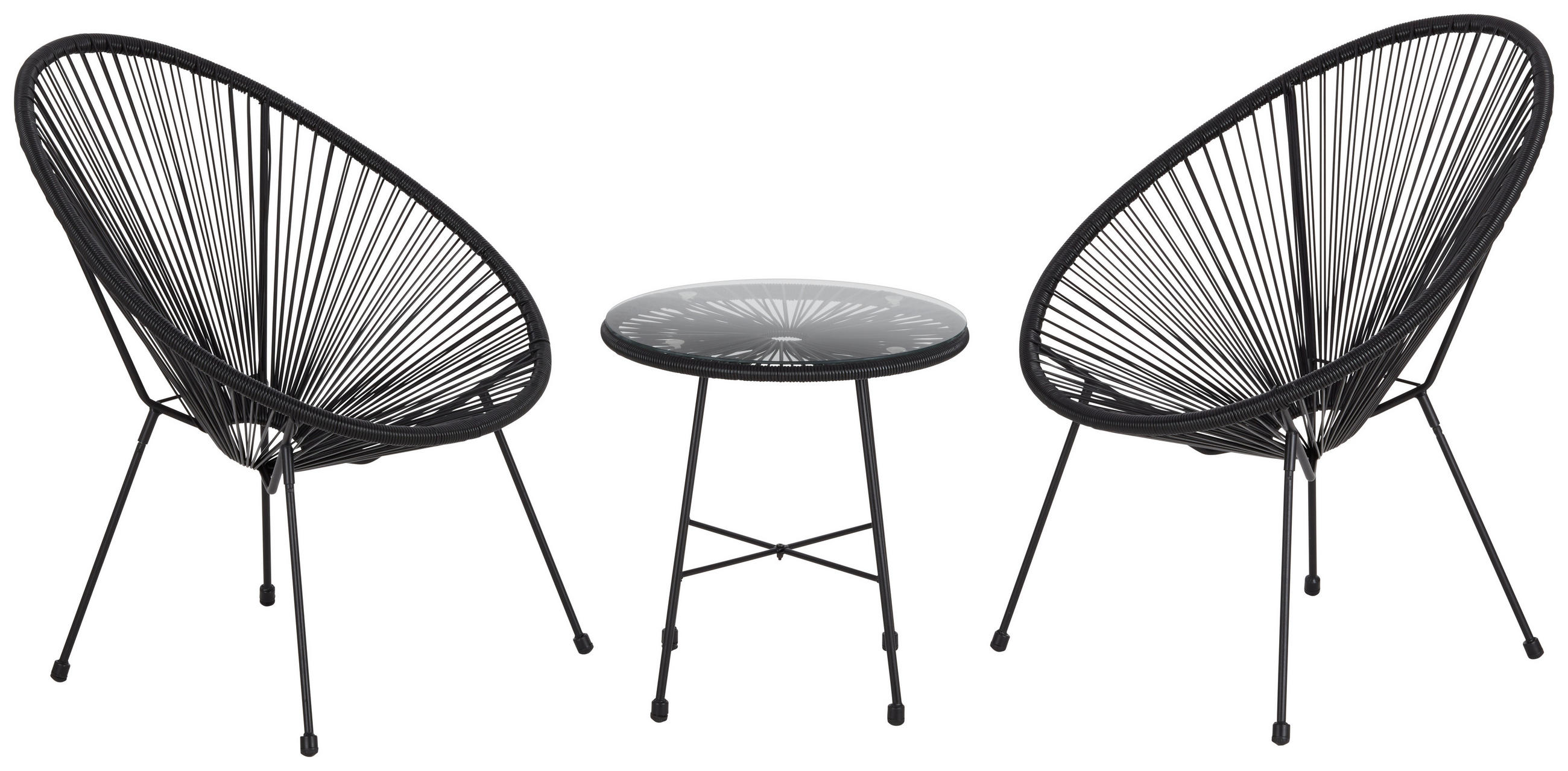 ZÁHRADNÉ KRESLO, kov, plast - čierna, Design, kov/plast (72/88/77cm) - Ambia Garden