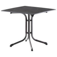 GARTENKLAPPTISCH 80/80/73 cm Metall, Kunststoff quadratisch  - Anthrazit/Grau, Basics, Kunststoff/Metall (80/80/73cm) - Sieger