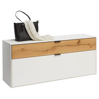 GARDEROBENBANK 121,9/54,3/37,1 cm  - Weiss/Eichefarben, Design, Holz/Holzwerkstoff (121,9/54,3/37,1cm) - Dieter Knoll