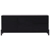 SIDEBOARD  135/56/40 cm 2 Schublade(n)  - Schwarz, Design, Holzwerkstoff/Metall (135/56/40cm) - Livetastic