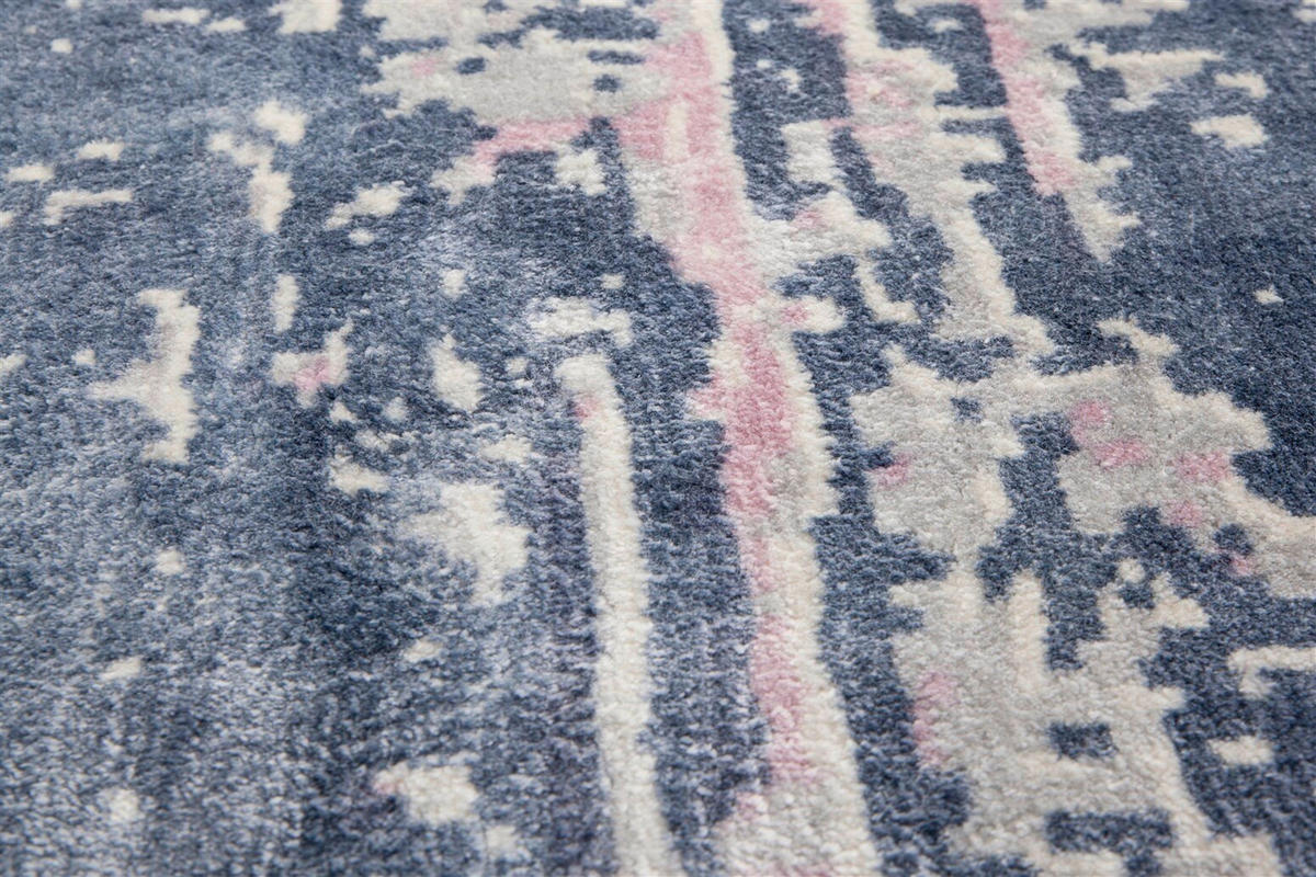 VINTAGE PREPROGA  170/240 cm  tkano  modra, roza  - roza/modra, Basics, tekstil (170/240cm) - Kayoom