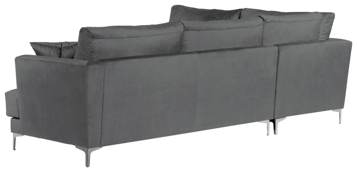 SOFFA i antracit  - stålfärgad/antracit, Klassisk, metall/trä (300/81/107/256cm) - Novel