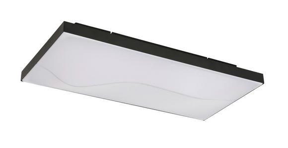 LED-DECKENLEUCHTE 90/45/10,5 cm   - Schwarz, Design, Kunststoff/Metall (90/45/10,5cm) - Novel