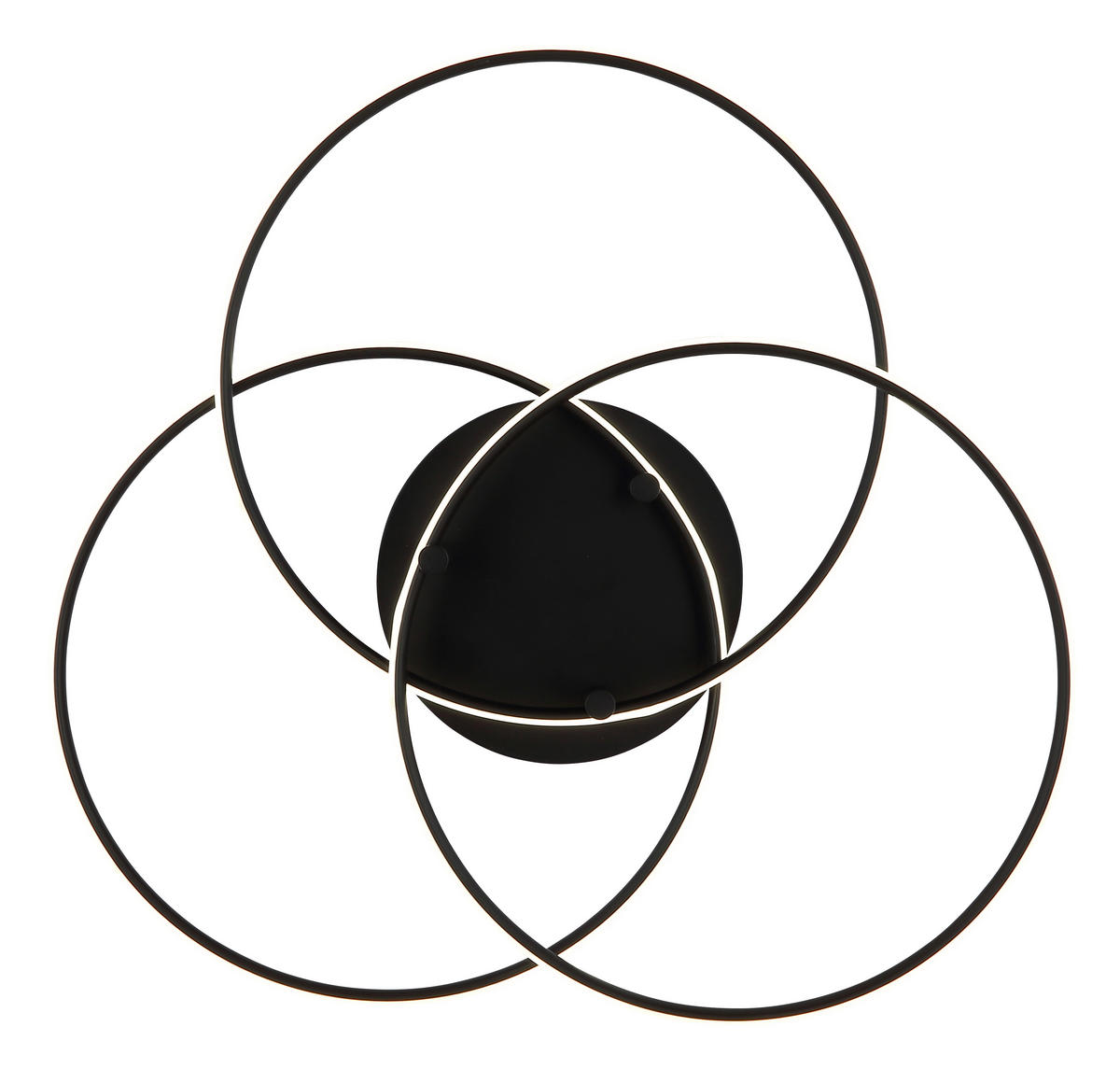 LED-DECKENLEUCHTE 45,6/9,4 cm   - Schwarz/Weiß, Design, Kunststoff/Metall (45,6/9,4cm) - Globo