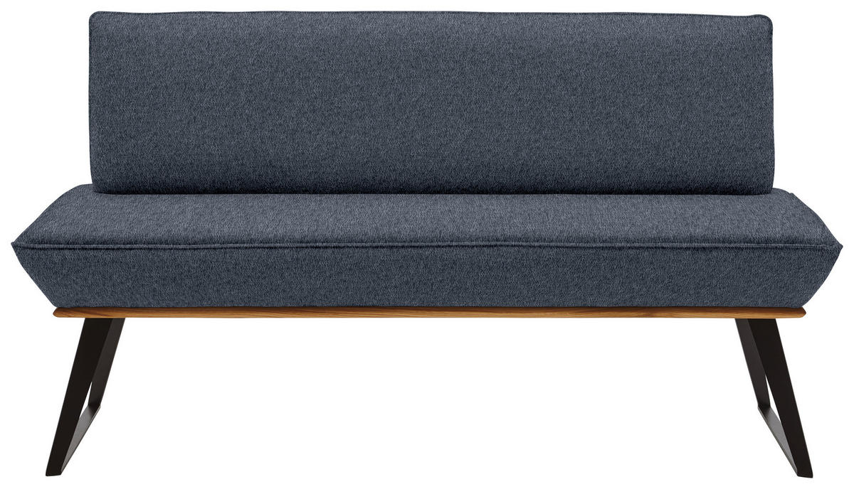 SITZBANK in Holz, Metall, Textil Anthrazit, Schwarz, Eichefarben  - Eichefarben/Anthrazit, Design, Holz/Textil (180/87/64cm) - Voleo