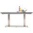 ESSTISCH rechteckig Edelstahlfarben, Grau - Edelstahlfarben/Grau, Design, Glas/Metall (160(250)/90/77cm) - Dieter Knoll