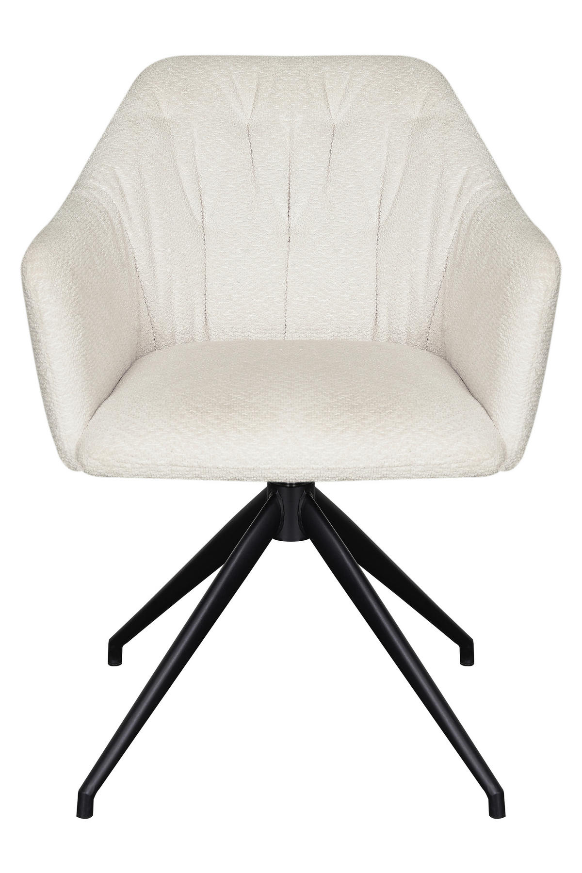NASLANJAČ, kovina, tekstil krem barve, črna  - črna/krem barve, Design, kovina/tekstil (60/81/62cm) - Stylife