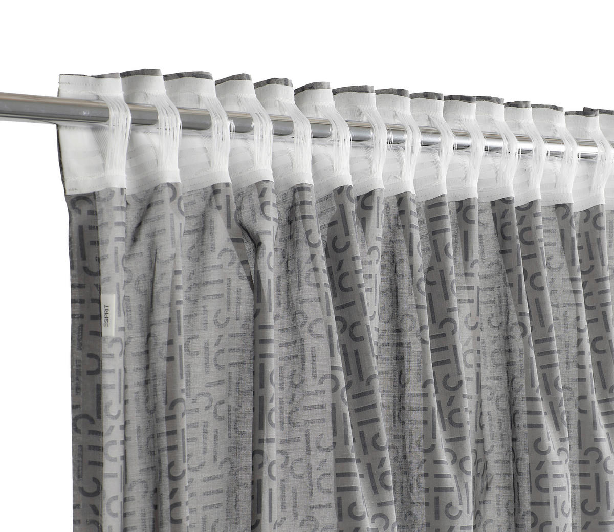 ESPRIT ZAVJESA E-SCATTER antracit   - antracit, Basics, tekstil (130/250cm) - Esprit