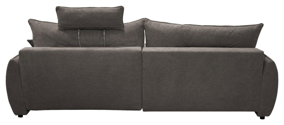 ECKSOFA  FRESH Dunkelgrau Struktur  - Dunkelgrau/Beige, Design, Kunststoff/Textil (195/264cm) - MID.YOU