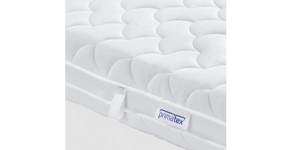 Taschenfederkernmatratze Toppio 90x200cm H2/H3 - Weiß, Textil (90/200cm) - Primatex