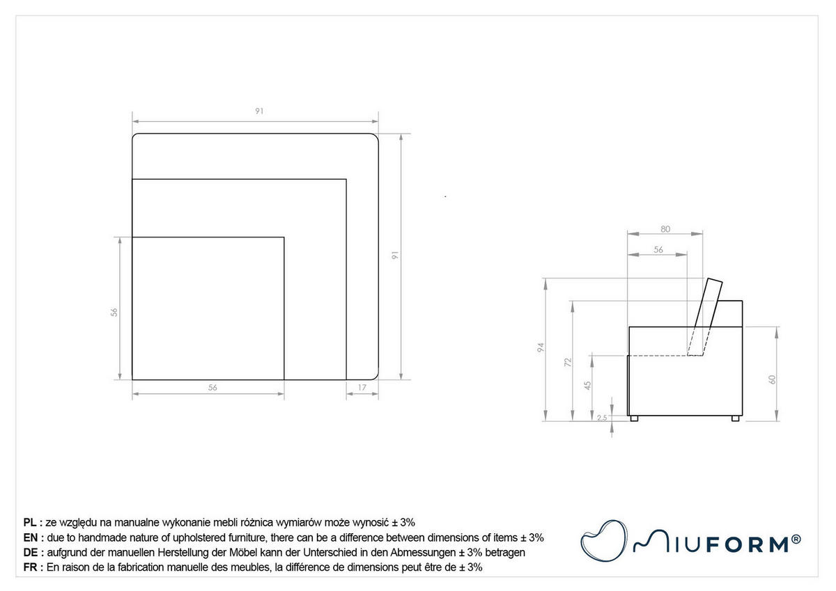 SOFAELEMENT  in Gelb  - Gelb/Schwarz, Design, Kunststoff/Textil (91/94/91cm) - MID.YOU