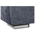 ECKSOFA in Velours Anthrazit  - Chromfarben/Anthrazit, KONVENTIONELL, Kunststoff/Textil (247/247cm) - Carryhome