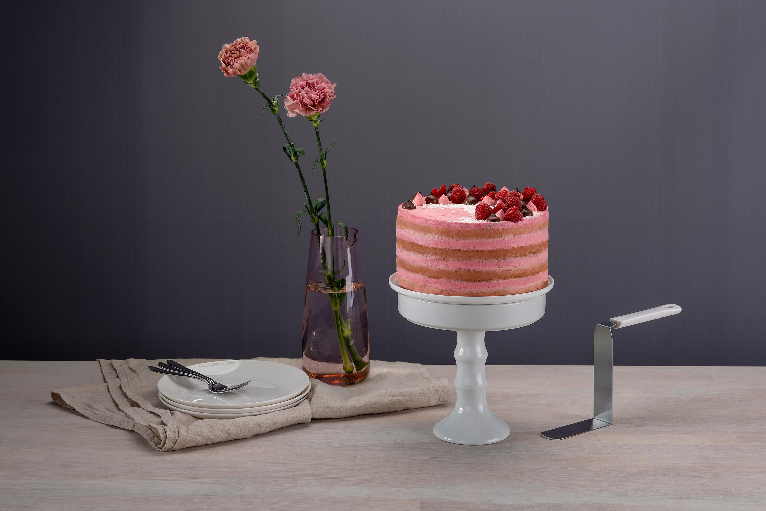 KUCHENHEBER - Edelstahlfarben/Weiß, Basics, Kunststoff/Metall (24cm) - Dr.Oetker