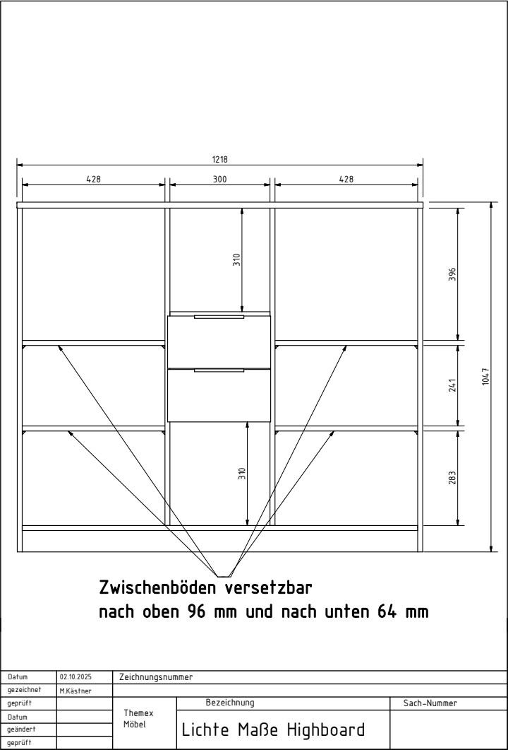 SIDEBOARD  in 122/105/41 cm  - Plankeneiche/Graphitfarben, Design, Holzwerkstoff/Metall (122/105/41cm) - Boxxx