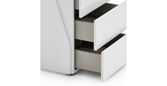 NACHTSCHRANK 48,3/59,5/44,3 cm - Schwarz/Weiß, Design, Holzwerkstoff/Kunststoff (48,3/59,5/44,3cm) - Novel