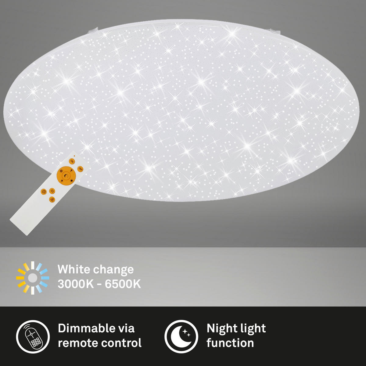 STROPNA LED-SVETILKA  VERB /9700 lm/3000-6500 K// - bela, Basics, kovina/umetna masa (75,5/11cm)