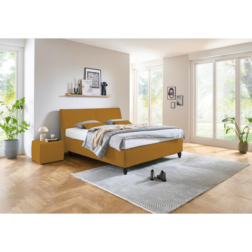 Thumbnail - RUF Betten Boxspringbett, Gelb, Textil, H2 + H3, Höhe ca. 26 cm, 200x200 cm, Oeko-Tex® Standard 100, Made in Germany, Go...