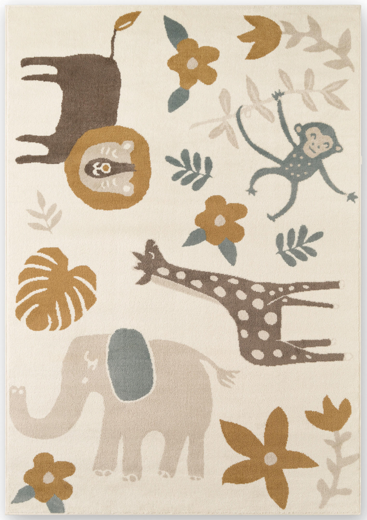 KINDERTEPPICH 160/235 cm Adventures Tier  - Multicolor/Creme, Design, Kunststoff/Textil (160/235cm) - Hanse Home