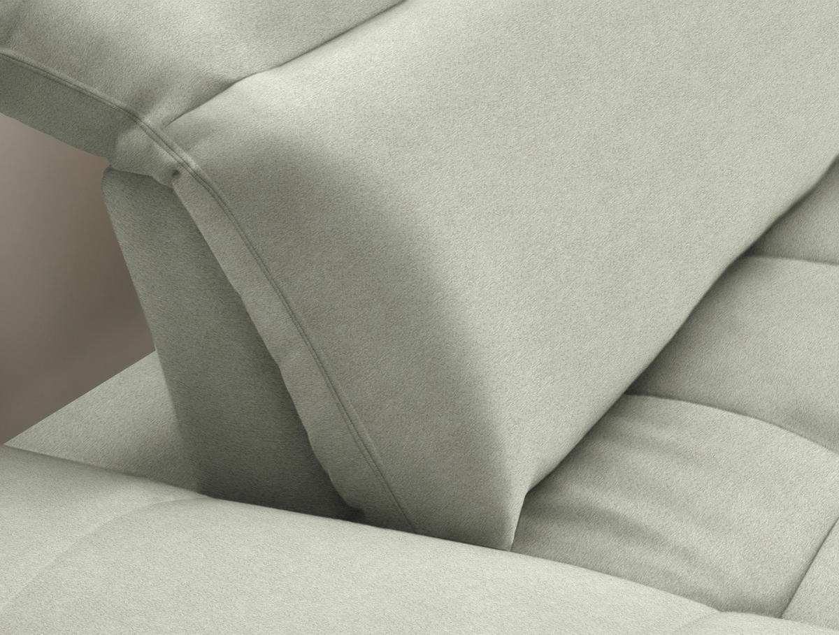 ECKSOFA in Chenille Greige  288/179-202 cm  - Greige/Schwarz, Design, Textil/Metall (288/179-202cm) - Stylife