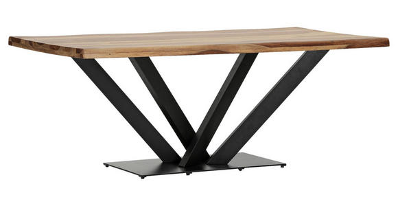 TISCHPLATTE      - Sheeshamfarben, Design, Holz (200/100/5cm) - Landscape