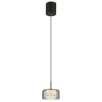 LED FÜGGŐLÁMPA 15/150 cm  - fekete/átlátszó, Basics, műanyag/Üveg (15/150cm)