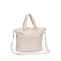 WICKELTASCHE Flauschi/Teddy  - Beige, Trend, Textil (39/36/15cm) - Jimmylee
