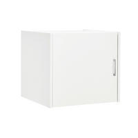 NADSTAVEC NA SKRIŇU, 67/61/65,5 cm - biela/strieborná, Design, kompozitné drevo/plast (67/61/65,5cm) - Xora