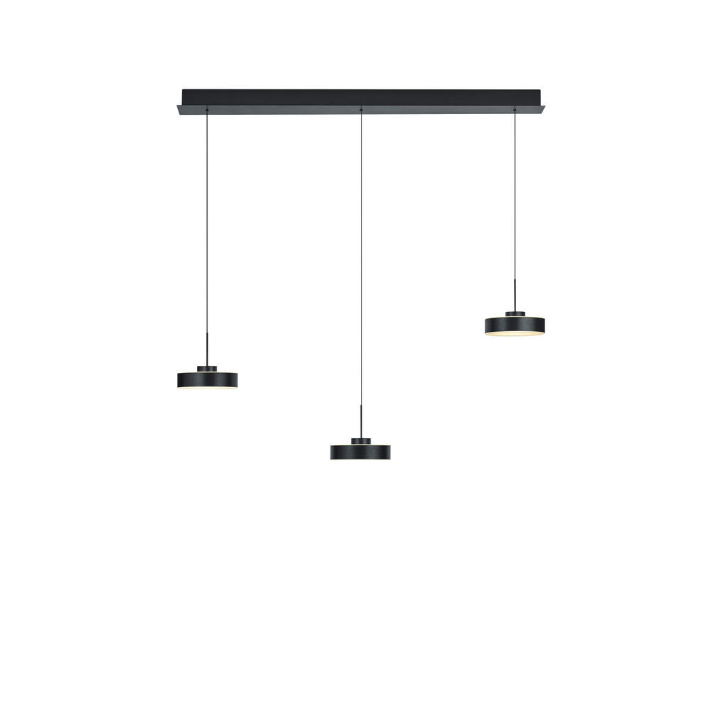 Thumbnail - Hell Led-Hängeleuchte Spencer, Anthrazit, Metall, länglich,länglich, 18x30-200x112 cm, Lampen & Leuchten, Innenbeleuchtu...