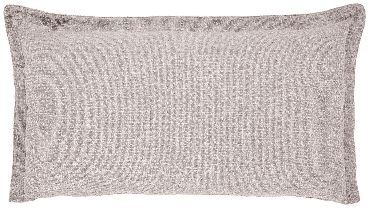 HUSSEN-ECKSOFA in Flachgewebe, Bouclé Beige  - Beige/Schwarz, Trend, Textil/Metall (295/165cm) - Livetastic