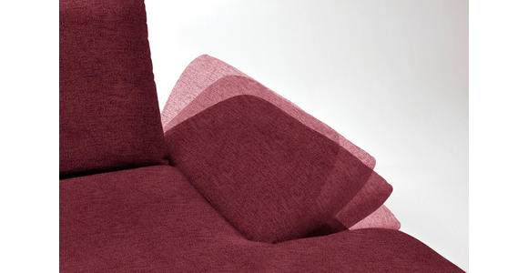 ECKSOFA in Flachgewebe Bordeaux 314/159 cm - Bordeaux/Schwarz, Design, Holz/Textil (314/159cm) - Dieter Knoll