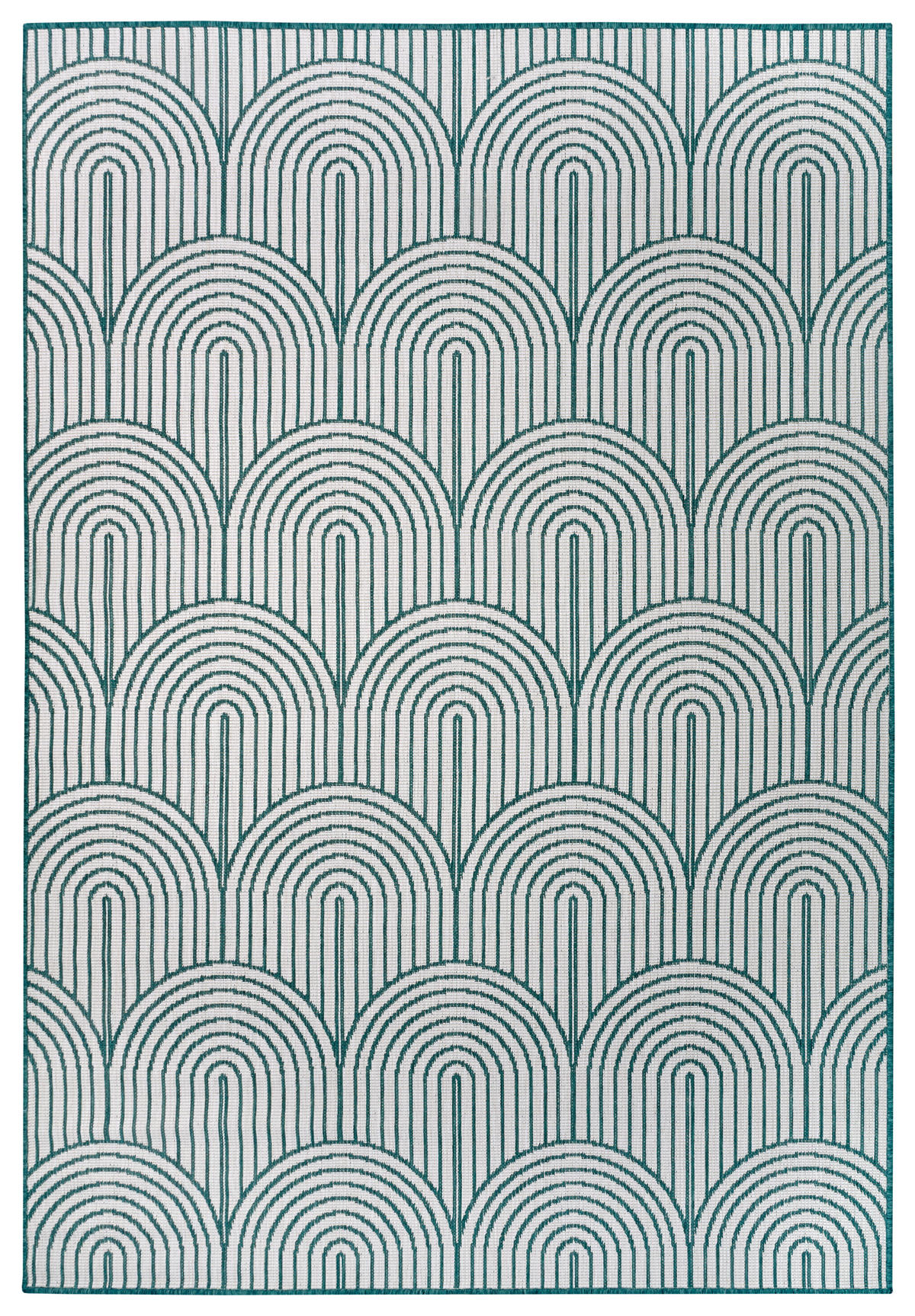 OUTDOORTEPPICH 80/150 cm Pangli Grün, Weiß  - Weiß/Grün, Design, Kunststoff (80/150cm)