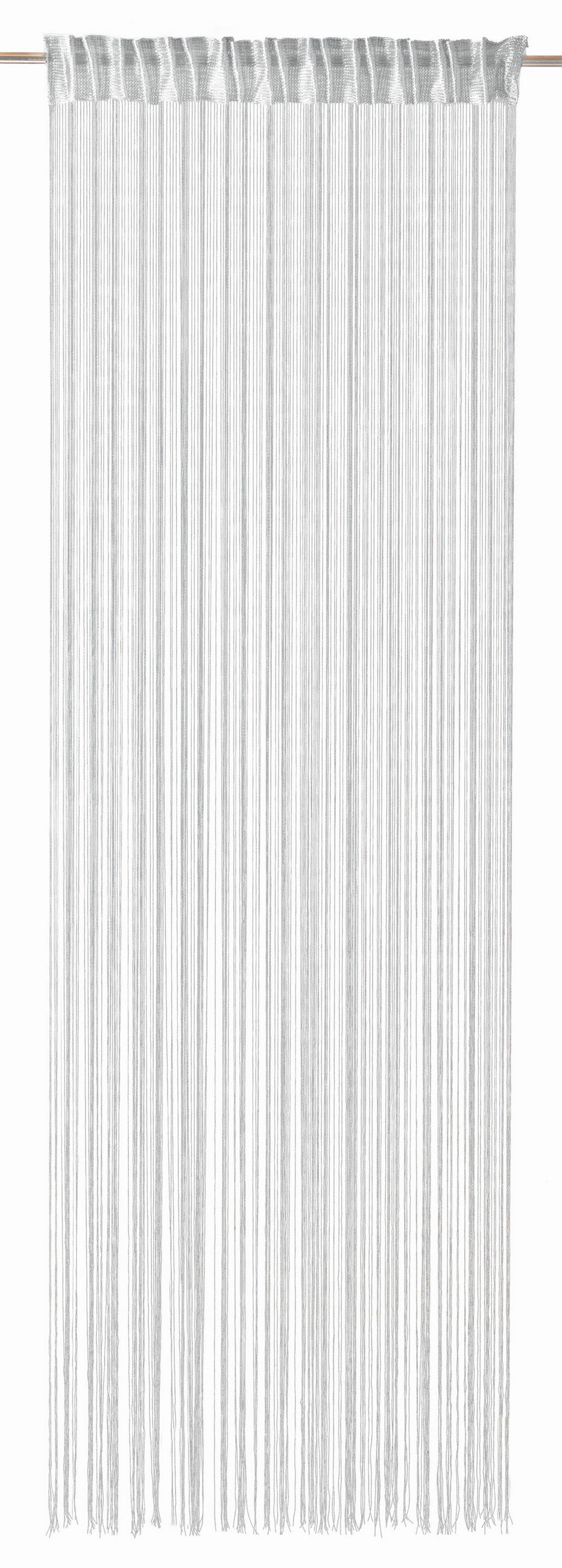 FADENVORHANG      145/245 cm  - Silberfarben, Basics, Textil (145/245cm)