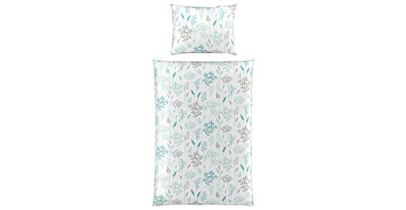 BETTWÄSCHE 140/200 cm - Petrol/Weiß, KONVENTIONELL, Textil (140/200cm) - Esposa