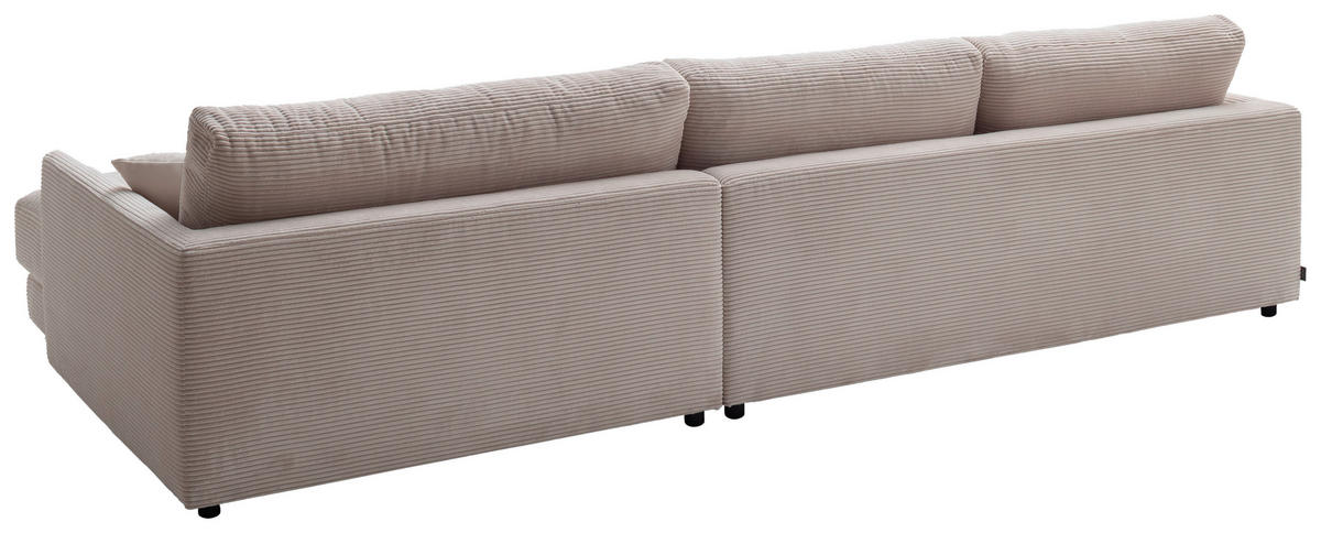 ECKSOFA  in Cord Beige  322/170 cm  - Beige/Schwarz, Design, Kunststoff/Textil (322/170cm) - Schöner Wohnen