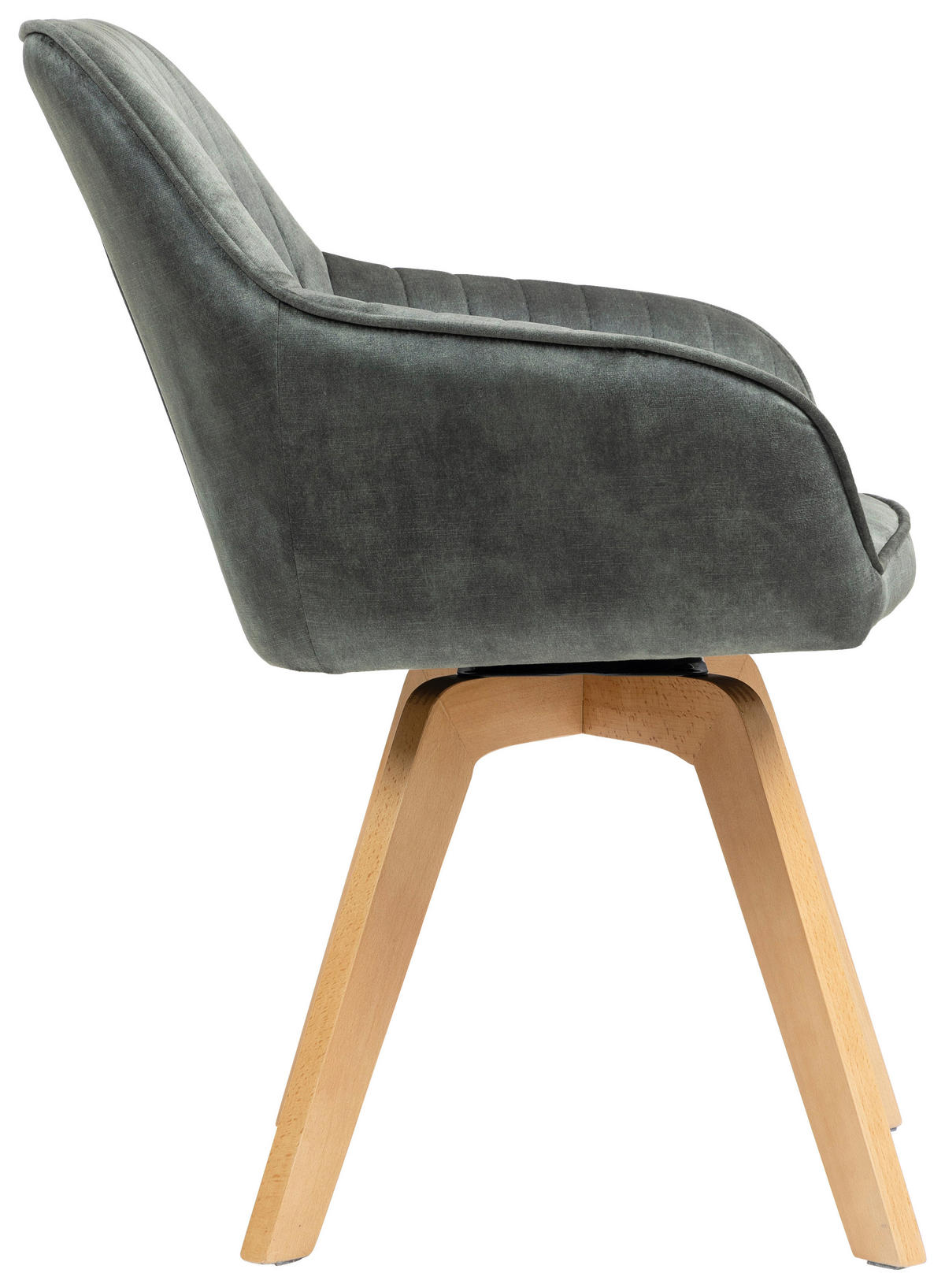 ARMLEHNSTUHL  in  - Dunkelgrün/Buchefarben, KONVENTIONELL, Holz/Textil (63/83/63cm) - MID.YOU