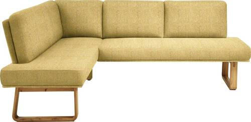 ECKBANK 174/265 cm  in Eichefarben, Gelb  - Eichefarben/Gelb, Design, Holz/Textil (174/265cm) - Dieter Knoll