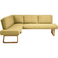 ECKBANK 174/265 cm  in Eichefarben, Gelb  - Eichefarben/Gelb, Design, Holz/Textil (174/265cm) - Dieter Knoll