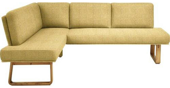 ECKBANK 174/265 cm in Gelb, Eichefarben - Eichefarben/Gelb, Design, Holz/Textil (174/265cm) - Dieter Knoll
