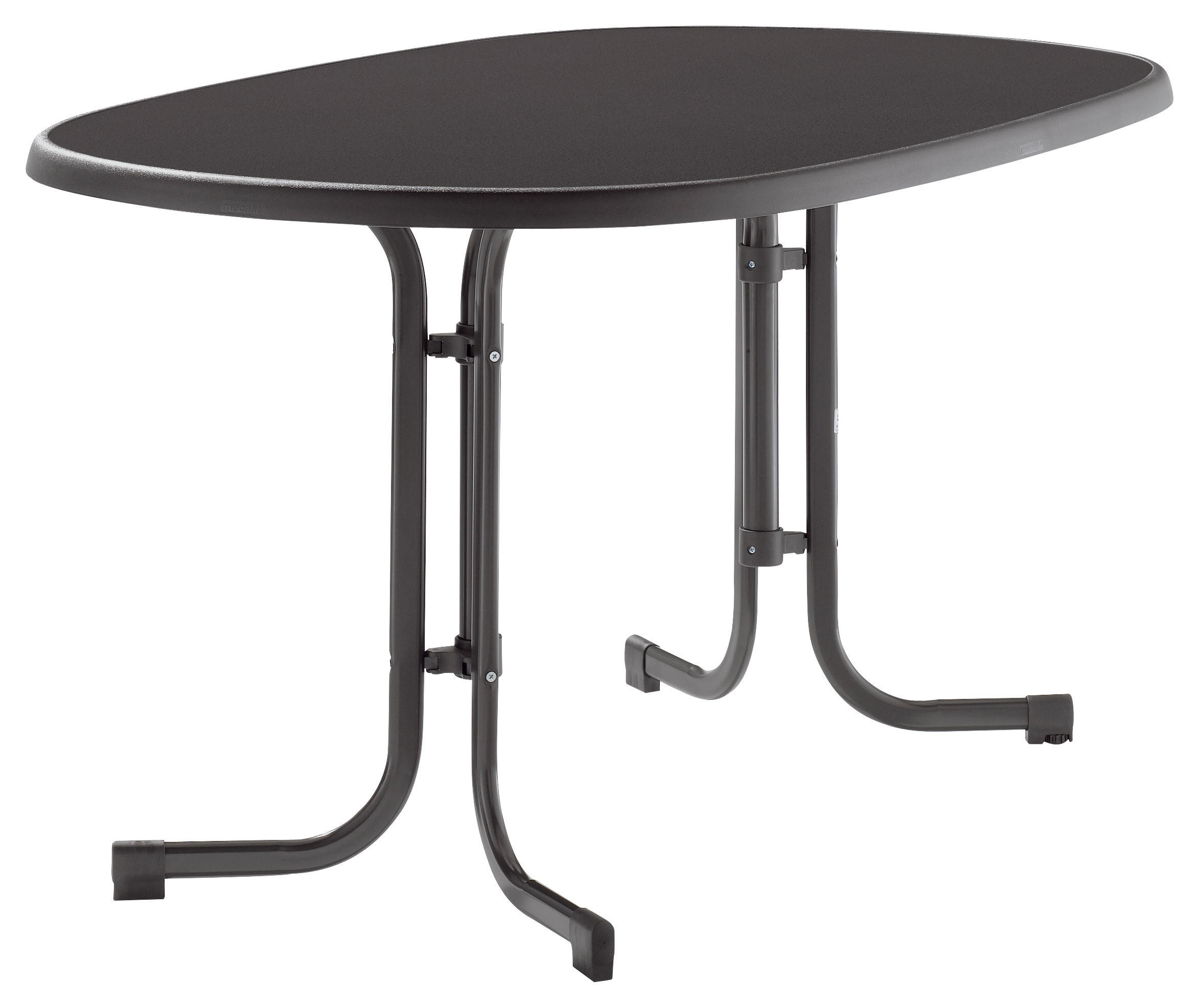 GARTENKLAPPTISCH 140/90/72 cm Metall oval  - Anthrazit/Grau, Basics, Kunststoff/Metall (140/90/72cm) - Sieger