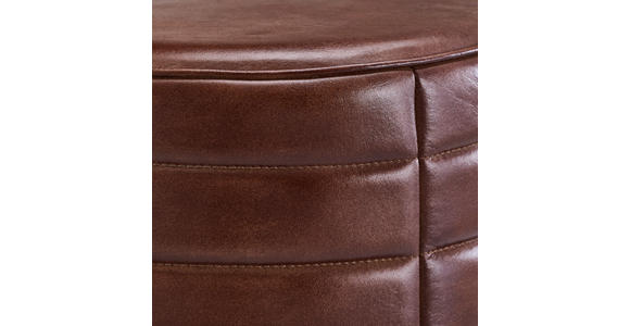BARHOCKER Echtleder Braun, Schwarz Eisen Lederauswahl  - Schwarz/Braun, LIFESTYLE, Leder/Metall (36/78/36cm) - Landscape