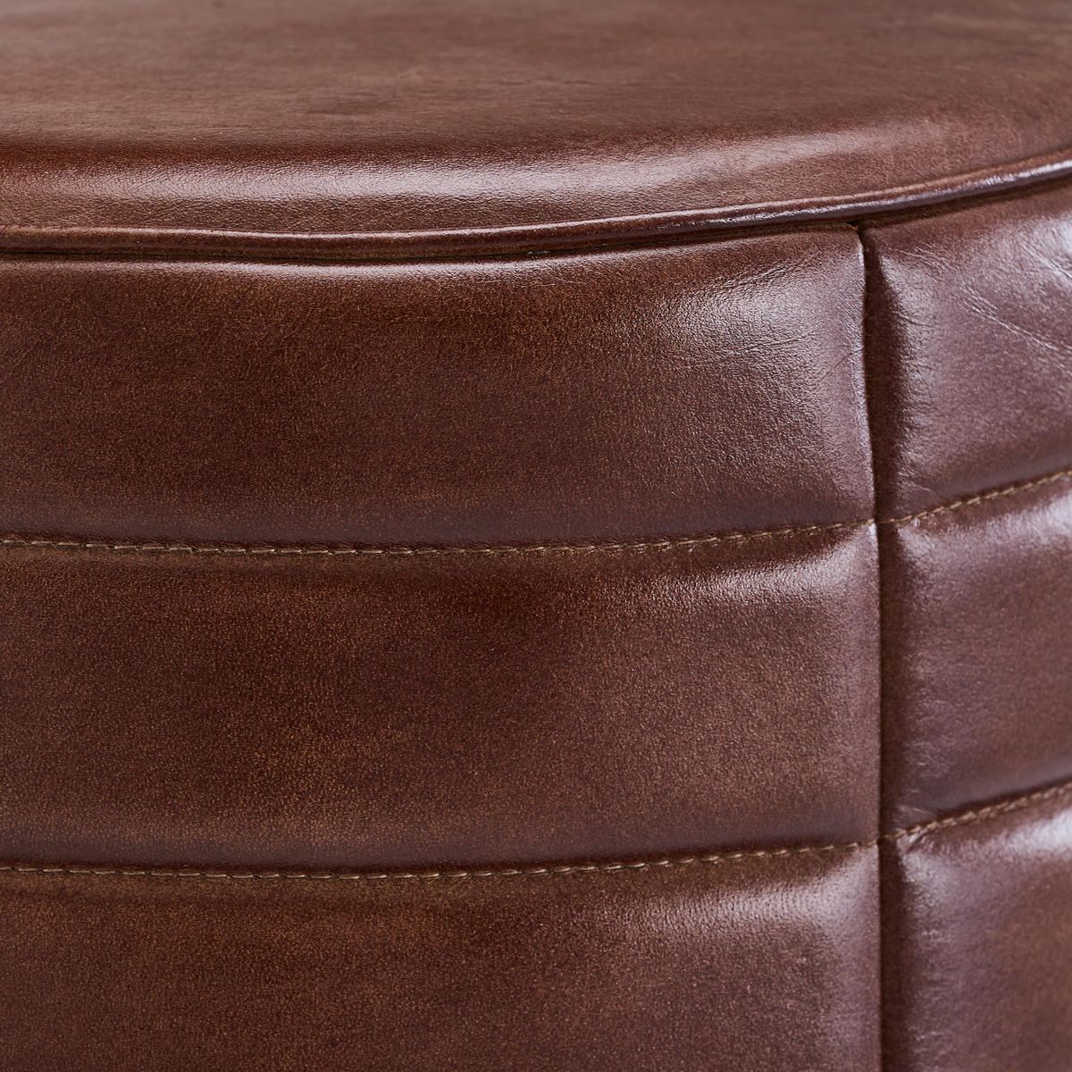 BARHOCKER Echtleder Braun, Schwarz Eisen Lederauswahl  - Schwarz/Braun, LIFESTYLE, Leder/Metall (36/78/36cm) - Landscape