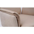 ARMLEHNSTUHL  in Eisen Webstoff Echtleder pigmentiert  - Taupe/Schwarz, Design, Leder/Textil (60,5/87/66cm) - Novel